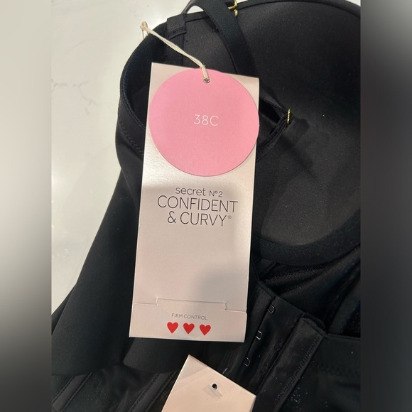 Victoria's Secret Low Back Bustier 
"Back Off Baby" 38C New W/Tags, Black - Picture 3 of 9